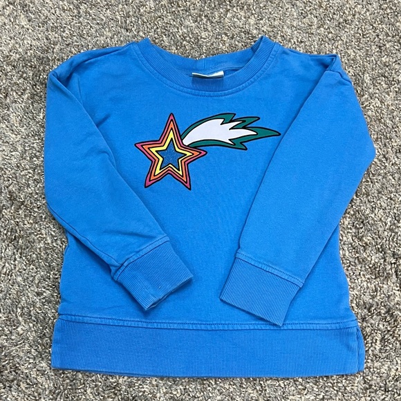 Hanna Andersson Other - Hanna Andersson sweatshirt girls 5 blue‎ crewneck shooting star rainbow